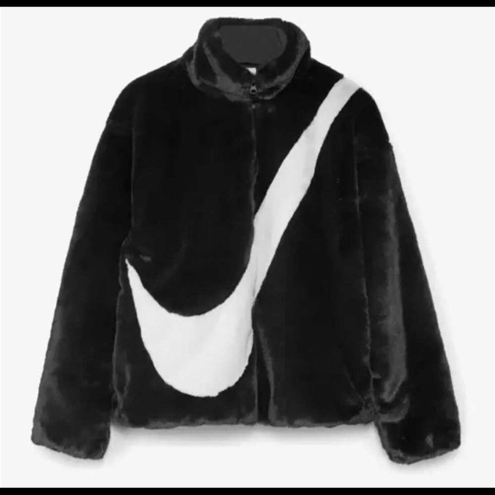 NIKE Oversized Fur Coat